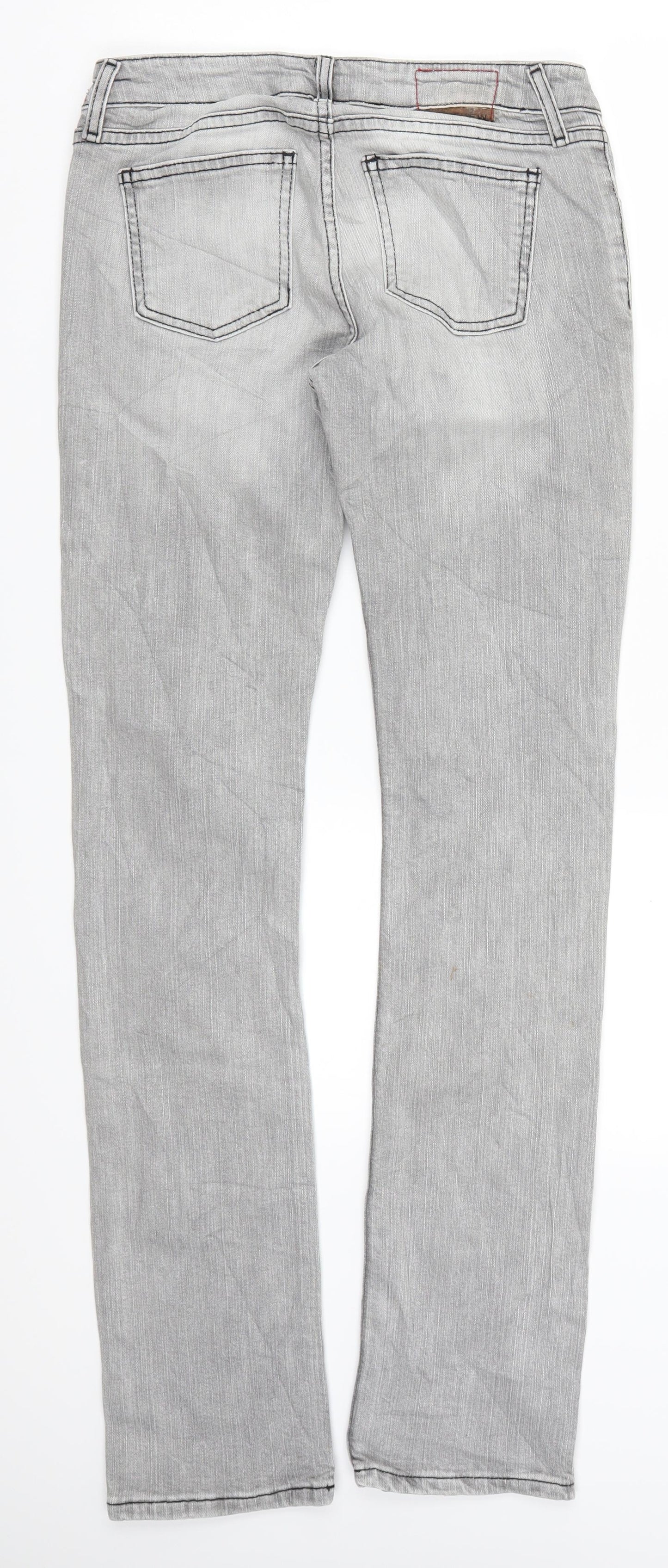 Womens UK Size 28 in Review Regular Fit Straight Grey Jeans
