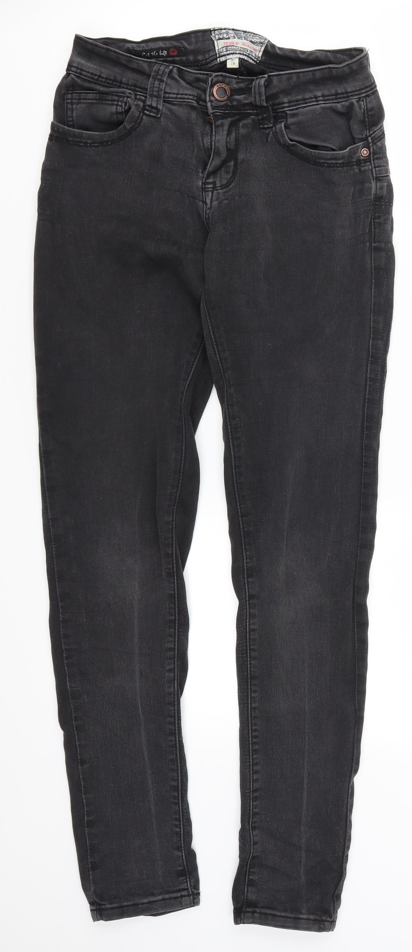 Hot Kiss Womens Grey  Denim Skinny Jeans Size 26 in L29 in