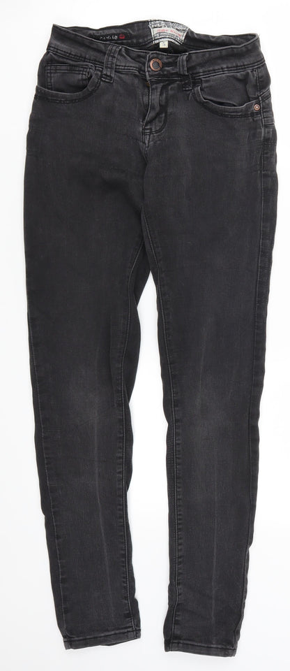 Hot Kiss Womens Grey  Denim Skinny Jeans Size 26 in L29 in