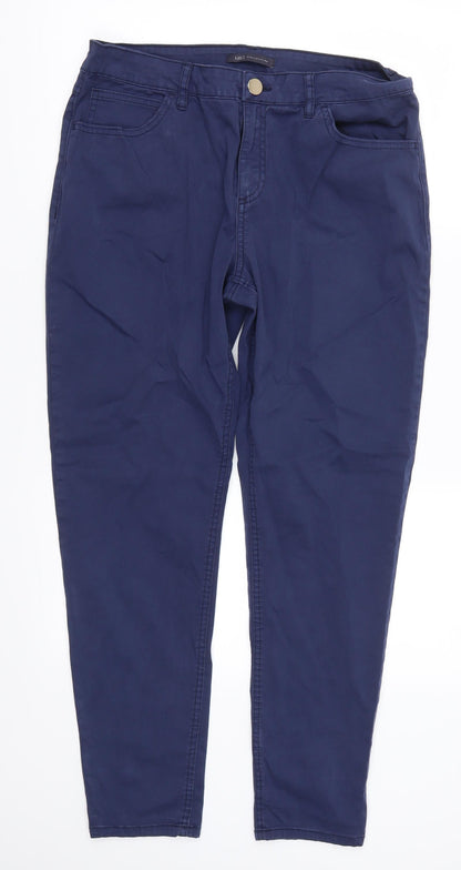 Womens UK Size 32 in Marks and Spencer Regular Fit Chino Blue Trousers