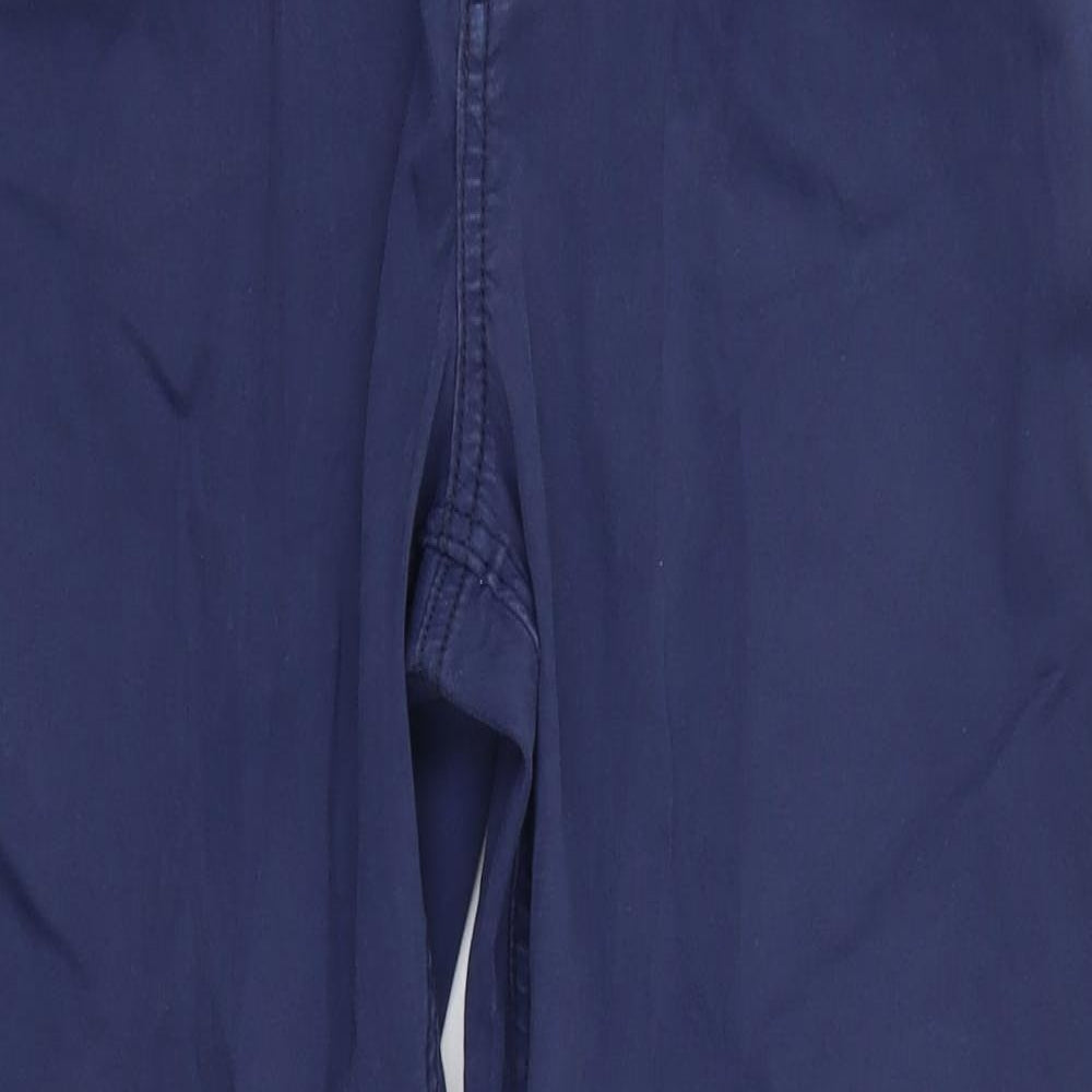 Womens UK Size 32 in Marks and Spencer Regular Fit Chino Blue Trousers
