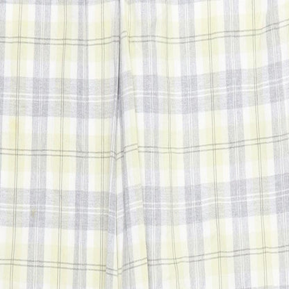 Zefrees Womens Yellow Check  Trousers  Size 14 L20 in
