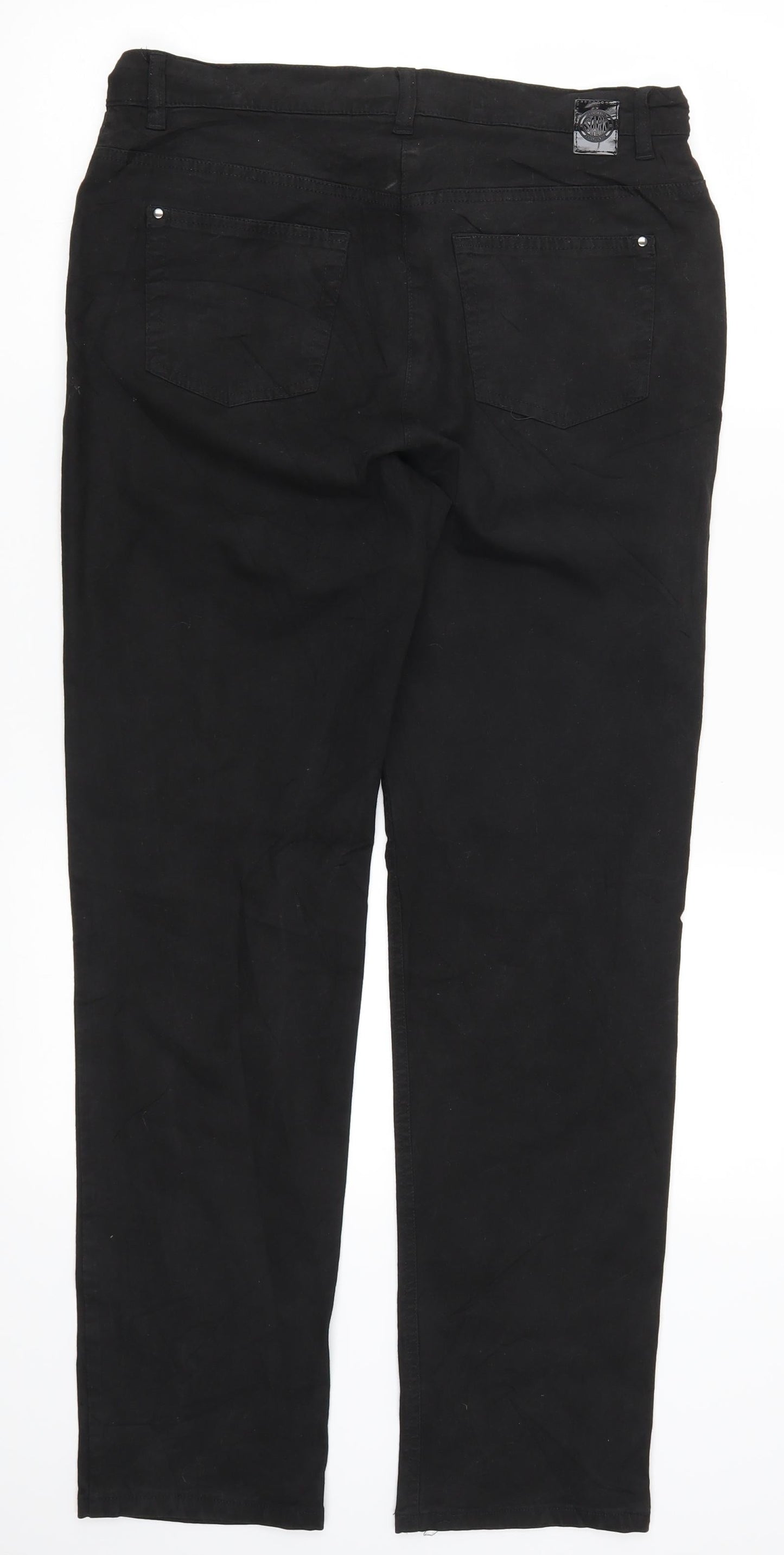 Womens UK Size 14 Stark Regular Fit  Black Trousers