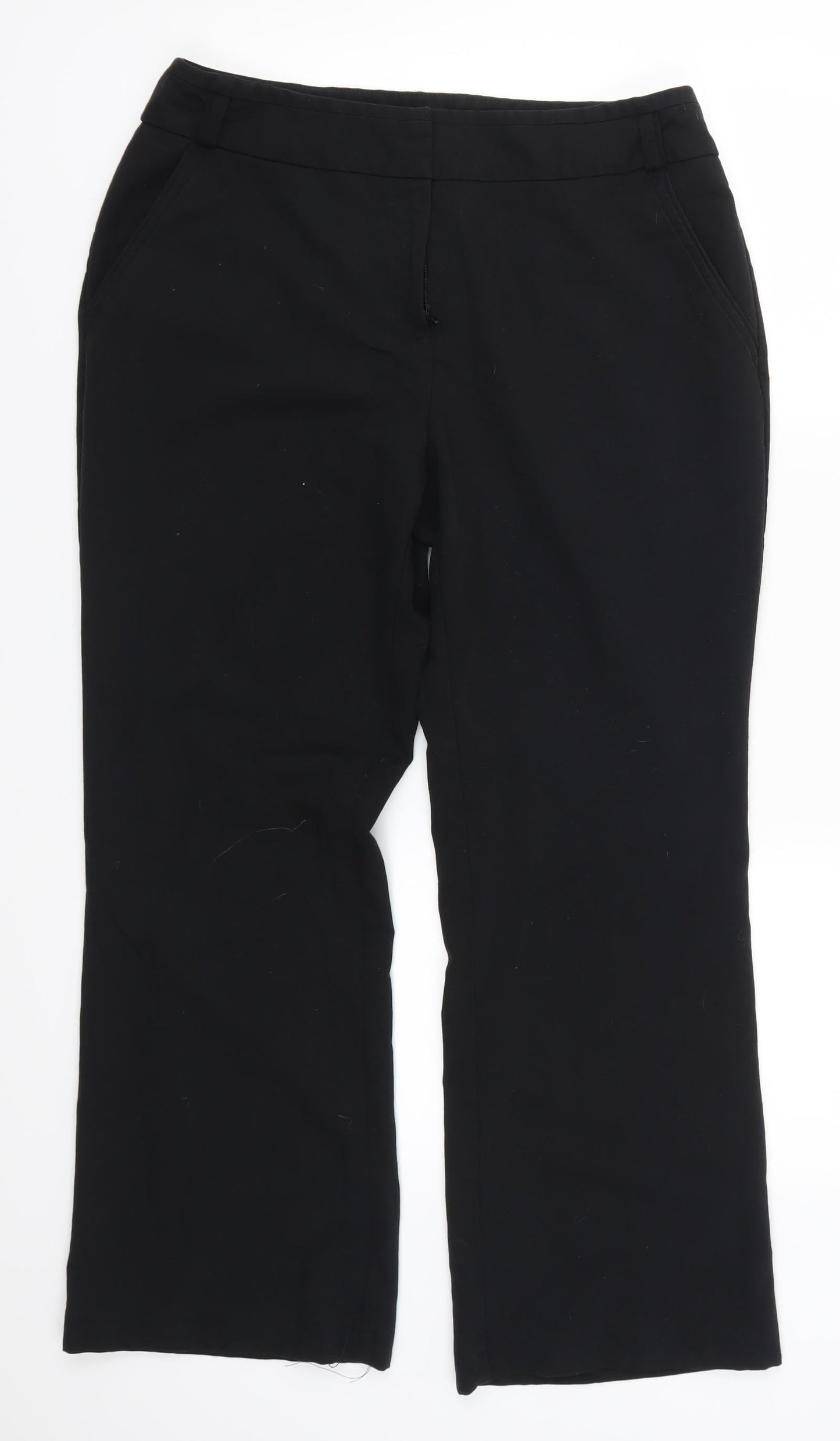 Womens UK Size 12 Dunnes Regular Fit Snow Pants Black Trousers