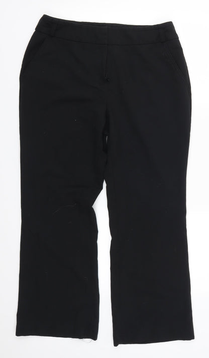 Womens UK Size 12 Dunnes Regular Fit Snow Pants Black Trousers