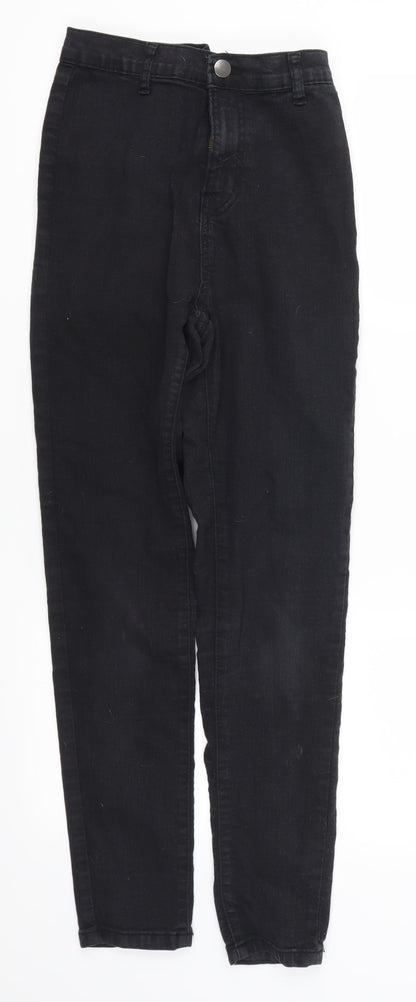 Pretty Little Thing Womens Black  Denim Skinny Jeans Size 6 L27 in