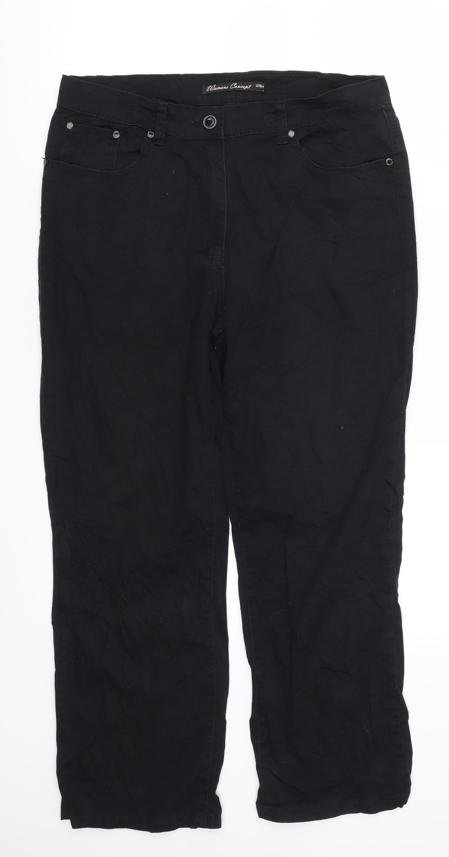 Womens Concept Womens Black   Cargo Trousers Size 33 in L25 in