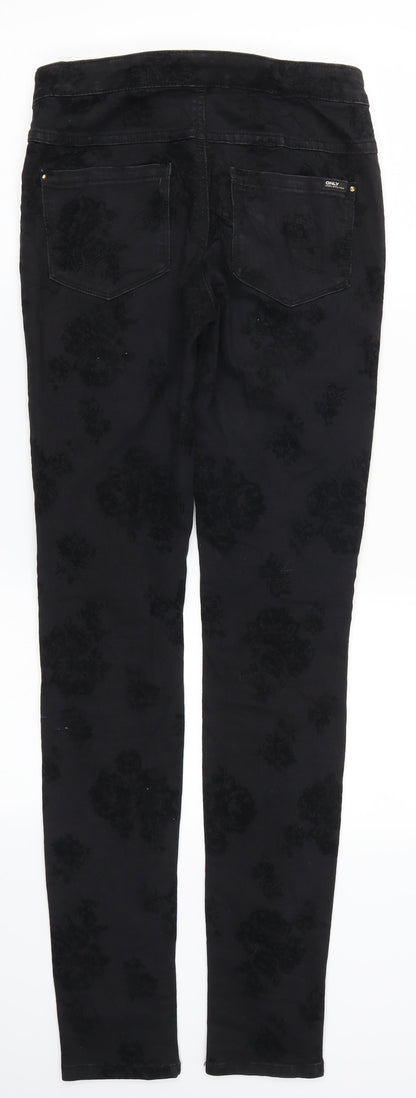 Only Womens  Floral Denim Skinny Jeans Size S L32 in