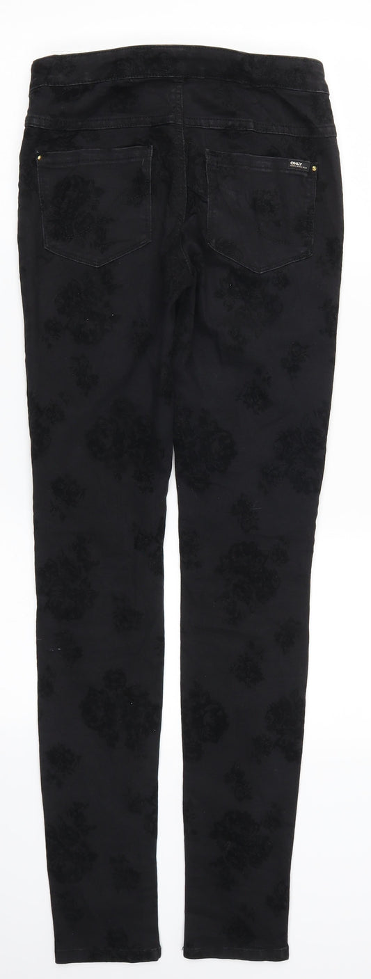 Only Womens  Floral Denim Skinny Jeans Size S L32 in
