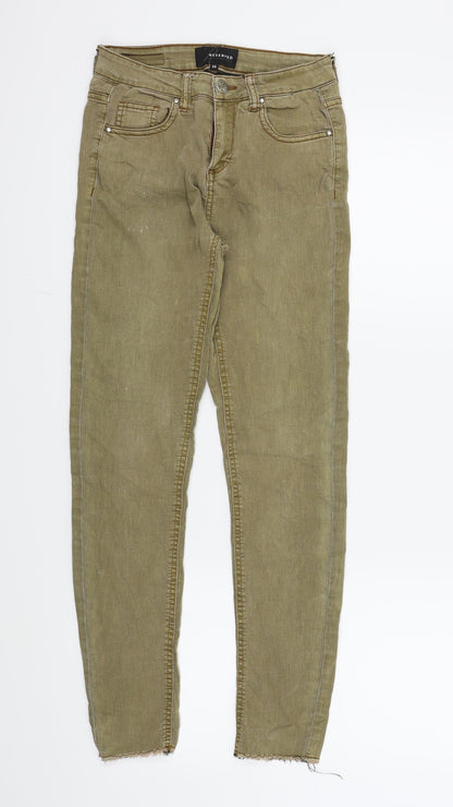 Womens UK Size 34 RESERVED Regular Fit Skinny Brown Jeans