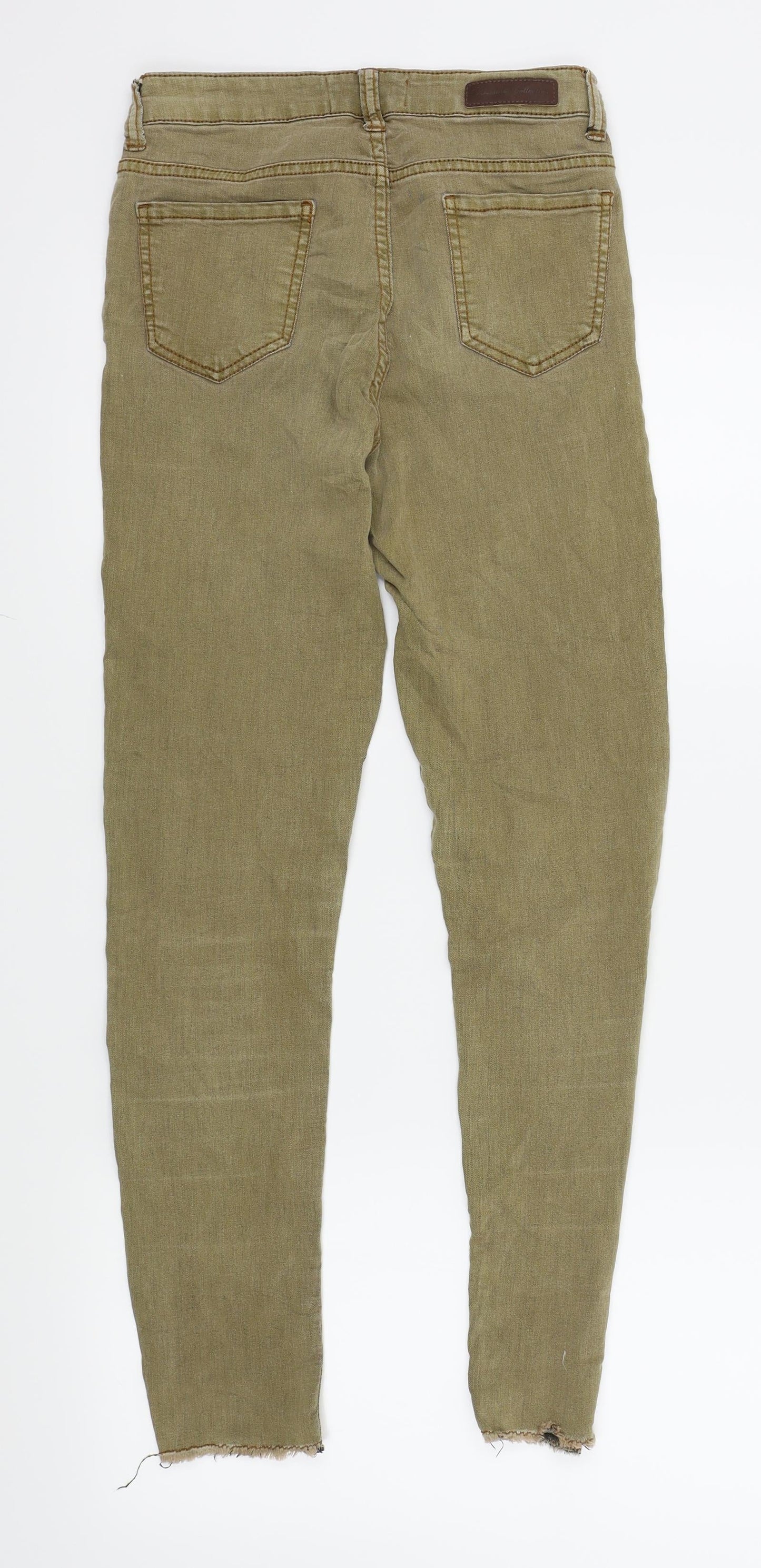 Womens UK Size 34 RESERVED Regular Fit Skinny Brown Jeans