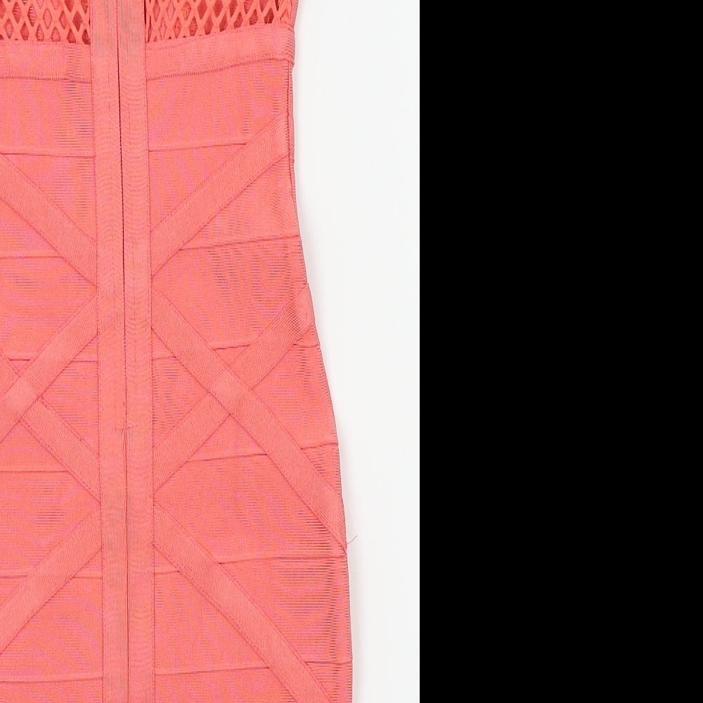 Preworn Womens Pink Geometric  A-Line  Size S