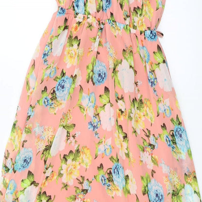 Forever21 Womens Pink Floral  Fit & Flare  Size S