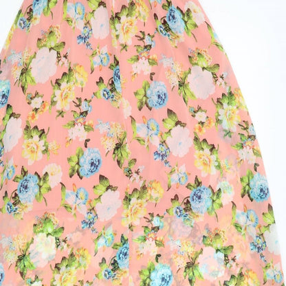 Forever21 Womens Pink Floral  Fit & Flare  Size S