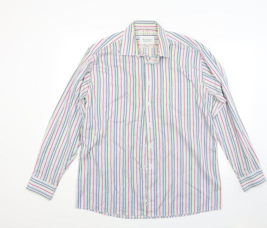 Mens UK Collar Size 16 Paradigm Smart Multicoloured  Dress Shirt