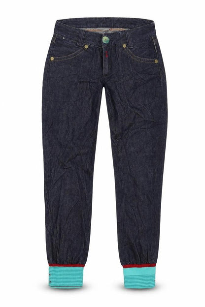 Womens Blue  Denim Tapered Jeans Size 27 in L24 in - Customised