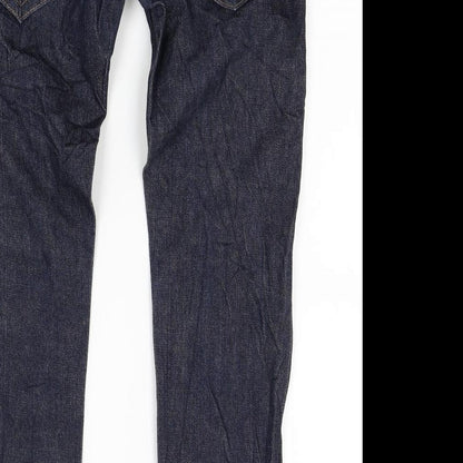 Preworn Womens Blue  Denim Tapered Jeans Size 27 in L24 in - Customised