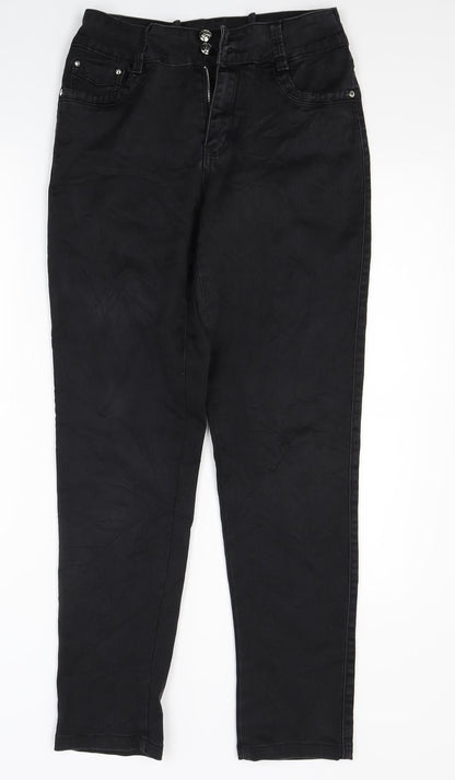 CTM Womens Black  Denim Skinny Jeans Size 32 in L29 in