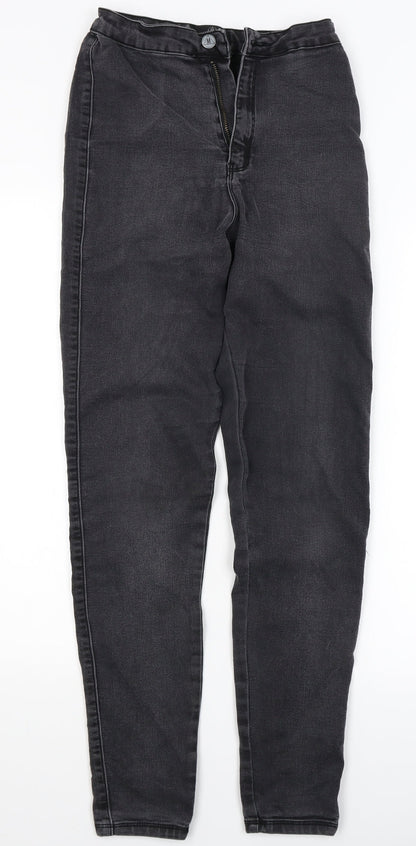 Missguided Womens Black  Denim Jegging Jeans Size 8 L27 in