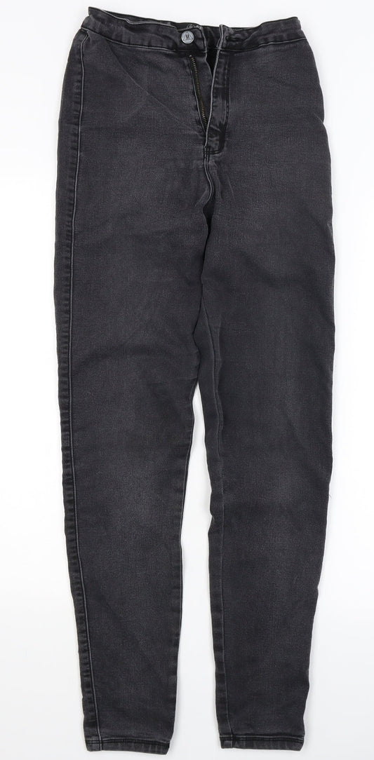 Missguided Womens Black  Denim Jegging Jeans Size 8 L27 in