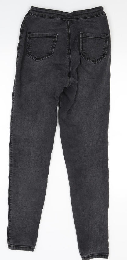 Missguided Womens Black  Denim Jegging Jeans Size 8 L27 in