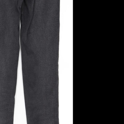 Missguided Womens Black  Denim Jegging Jeans Size 8 L27 in