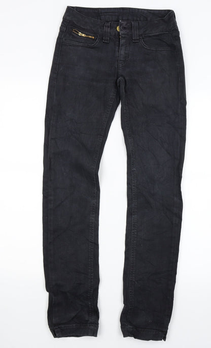 Cobra Womens Black  Denim Skinny Jeans Size 28 in L29 in