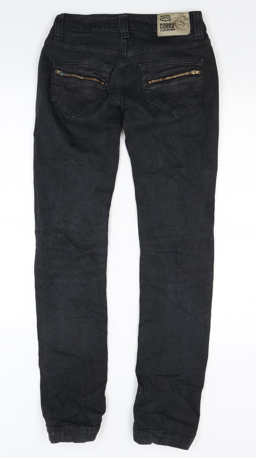 Cobra Womens Black  Denim Skinny Jeans Size 28 in L29 in