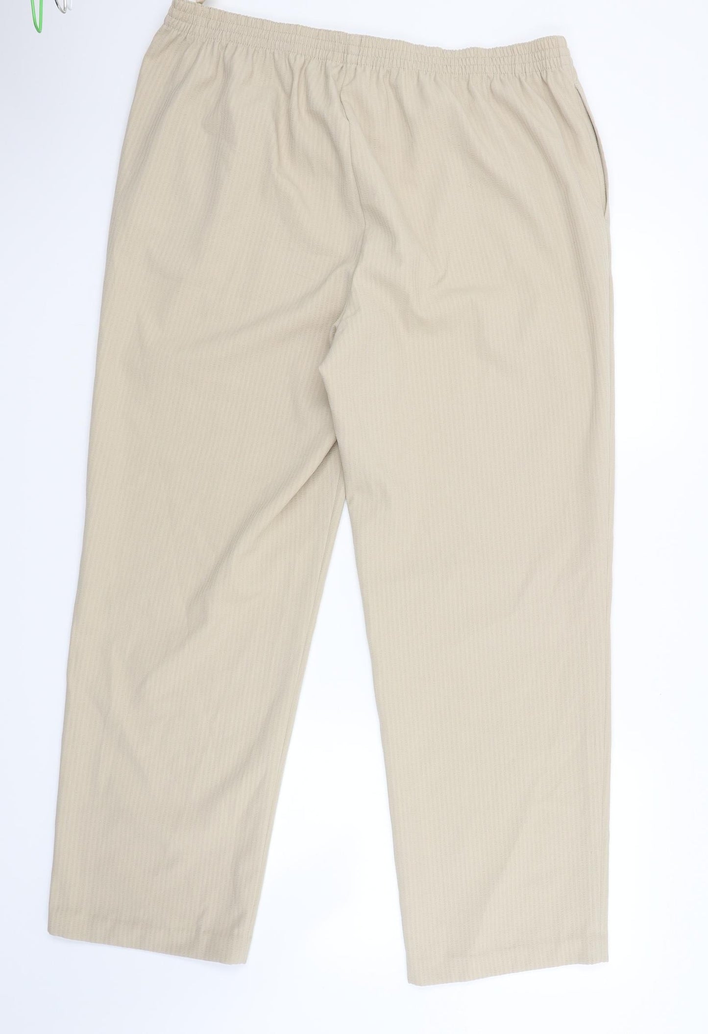 Womens UK Size 16 Classic Regular Fit  Beige Trousers