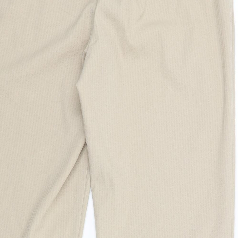 Womens UK Size 16 Classic Regular Fit  Beige Trousers