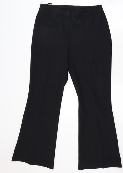 Womens UK Size 12 NL Collection Regular Fit  Black Trousers