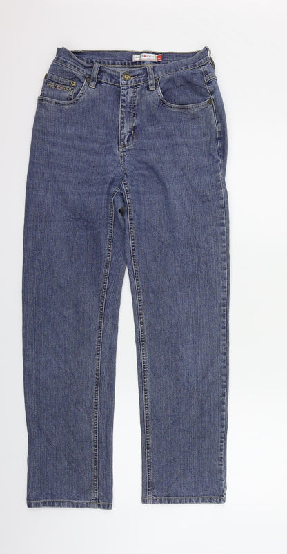JUST FOR YOU Womens Blue   Straight Jeans Size 8 L26 in