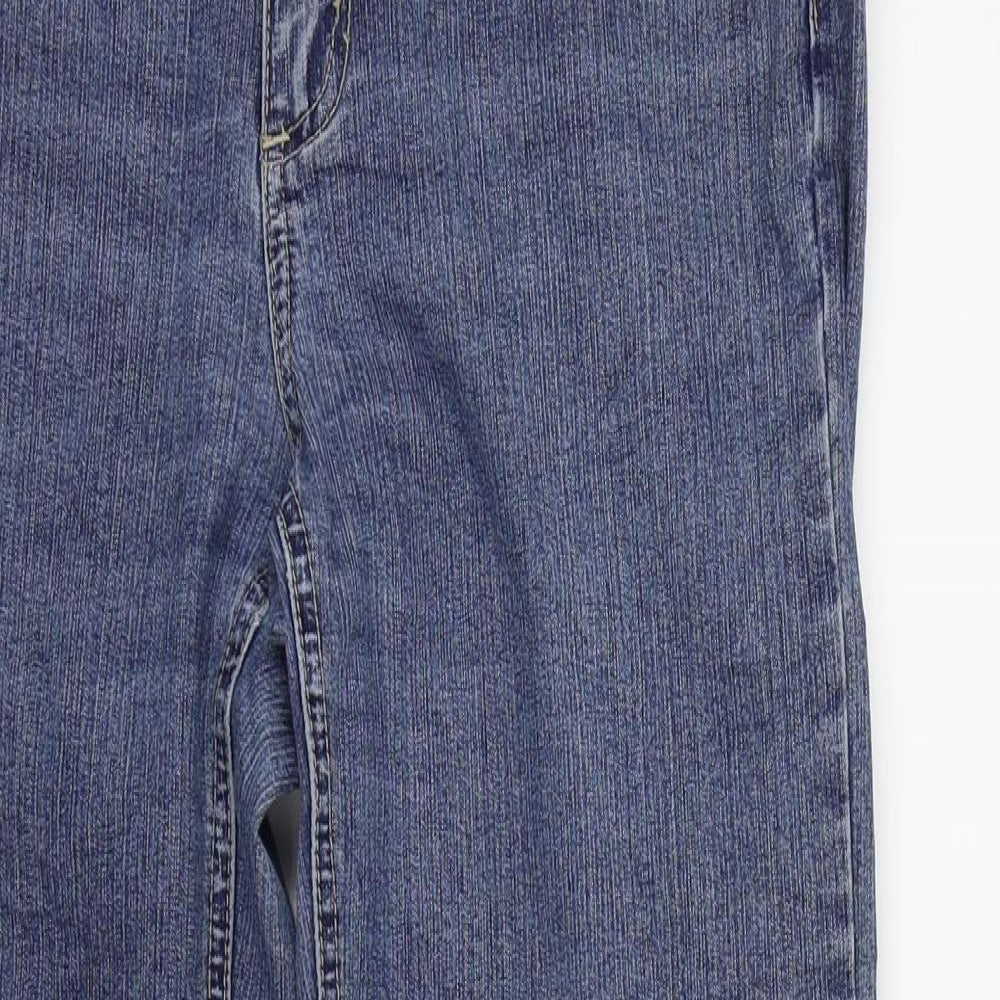 JUST FOR YOU Womens Blue   Straight Jeans Size 8 L26 in