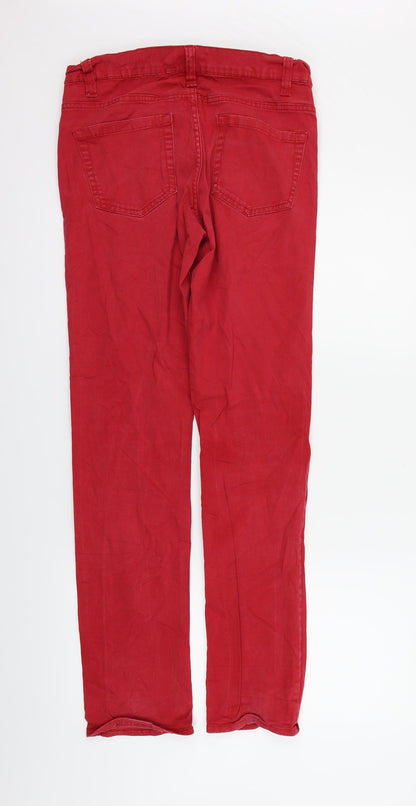 Womens UK Size 10 Lindex Regular Fit Skinny Red Jeans