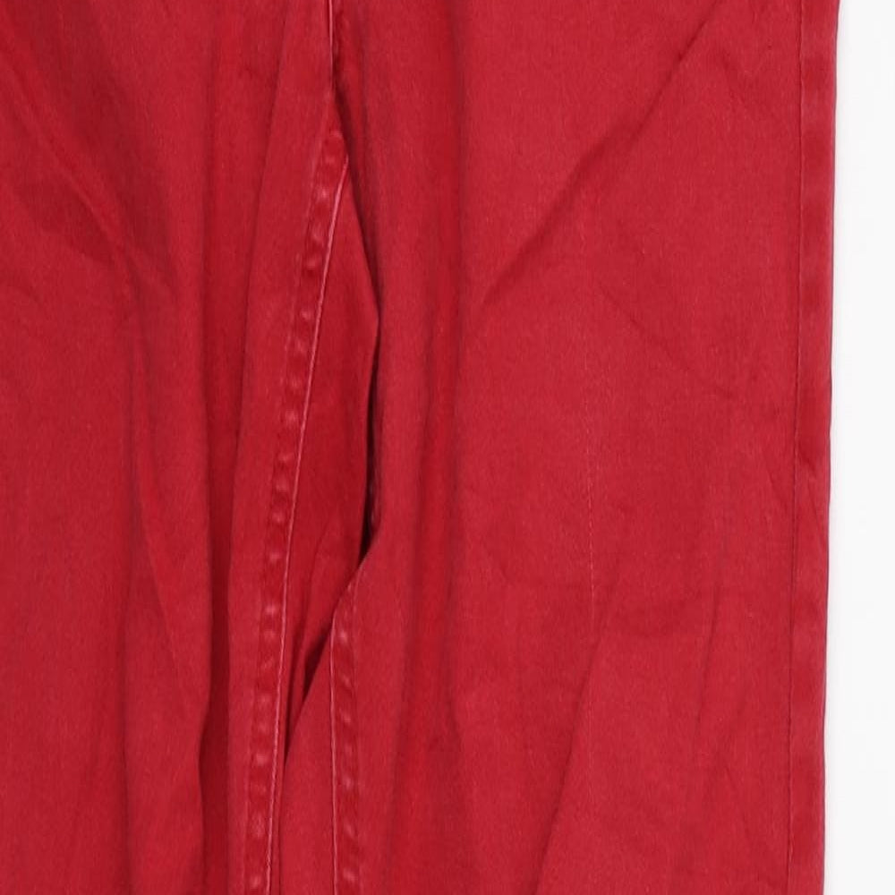 Womens UK Size 10 Lindex Regular Fit Skinny Red Jeans