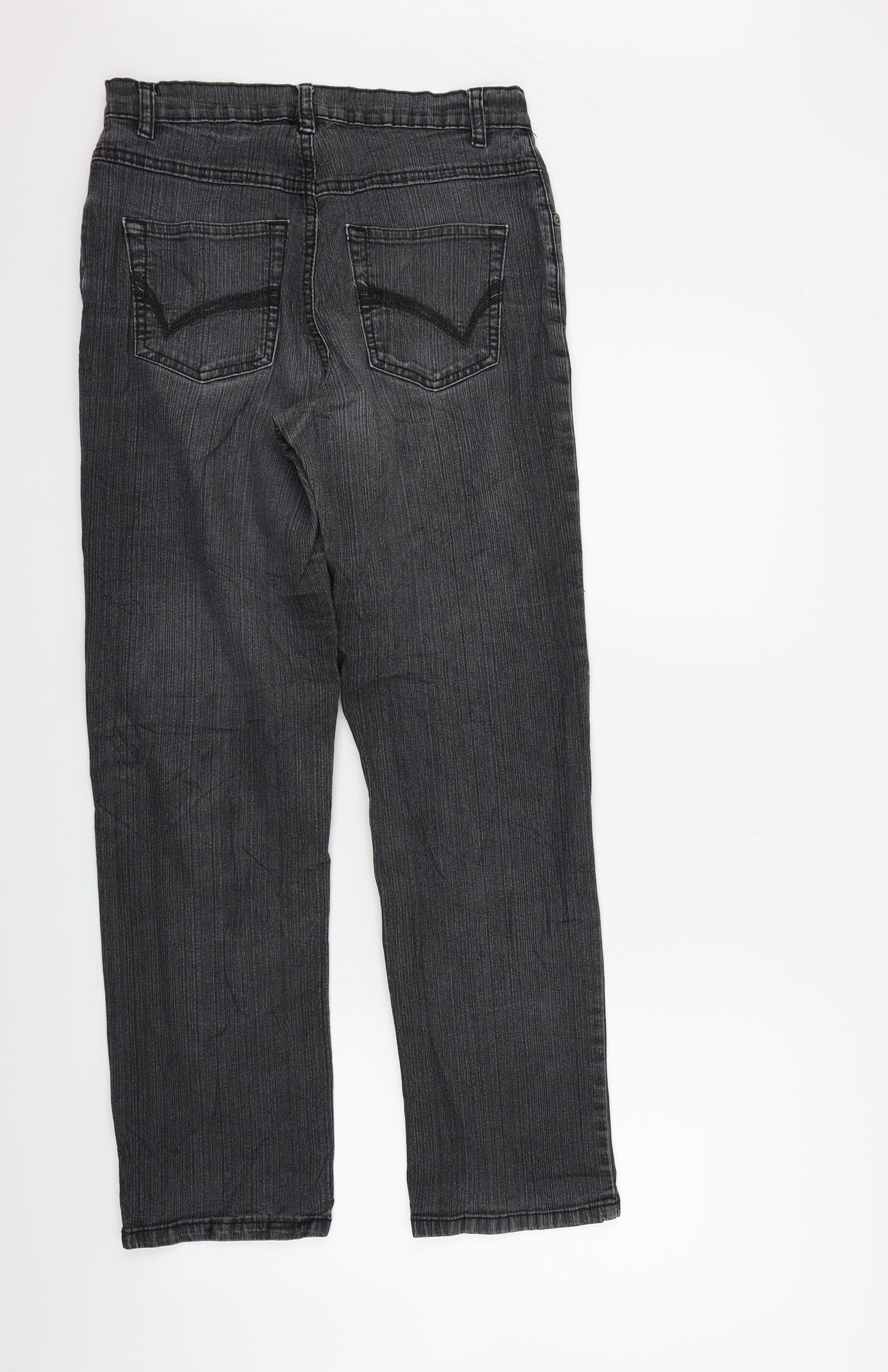 Womens UK Size 6 JUST FOR YOU Regular Fit Straight Grey Jeans