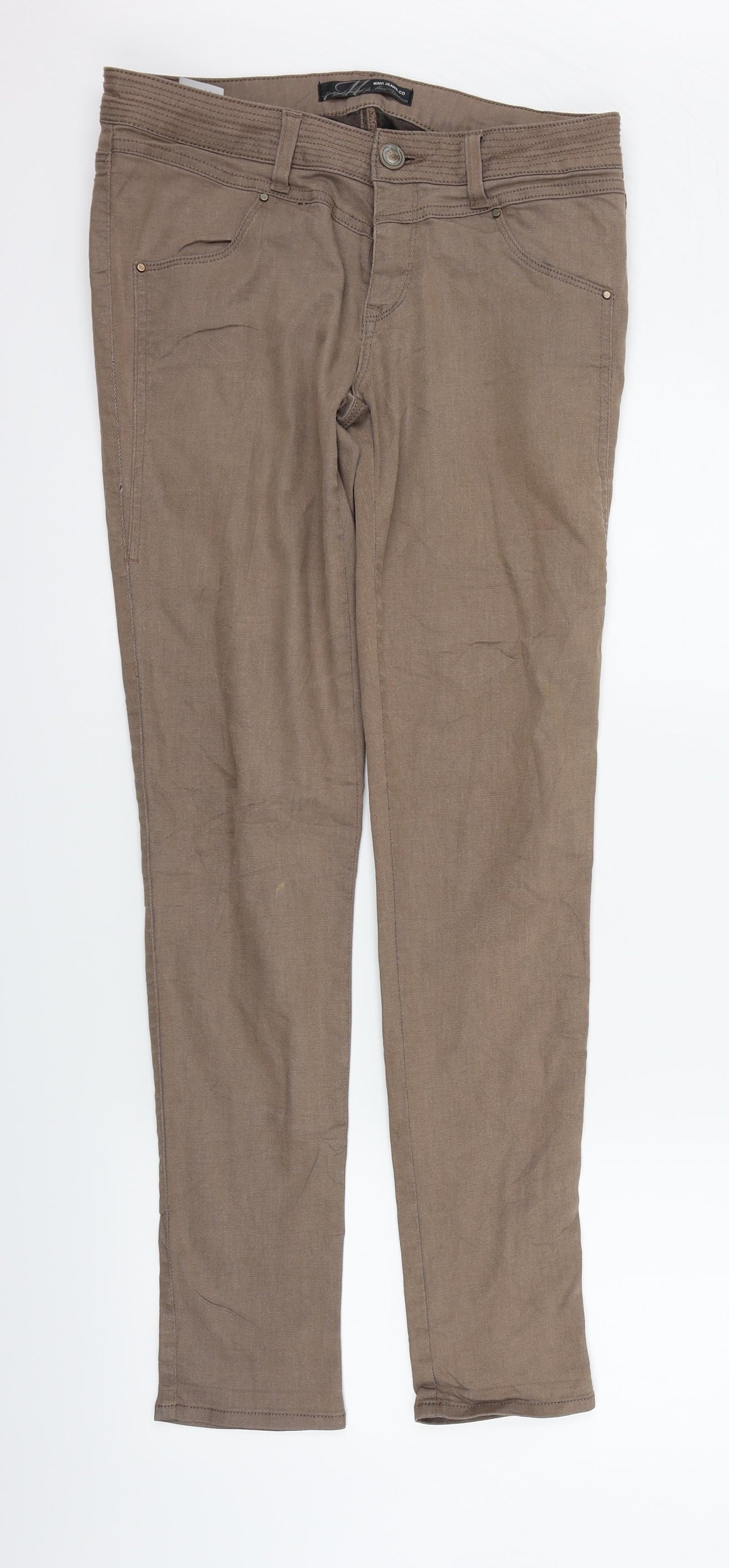 Womens UK Size  Mavi Jeans Regular Fit Straight Beige Jeans