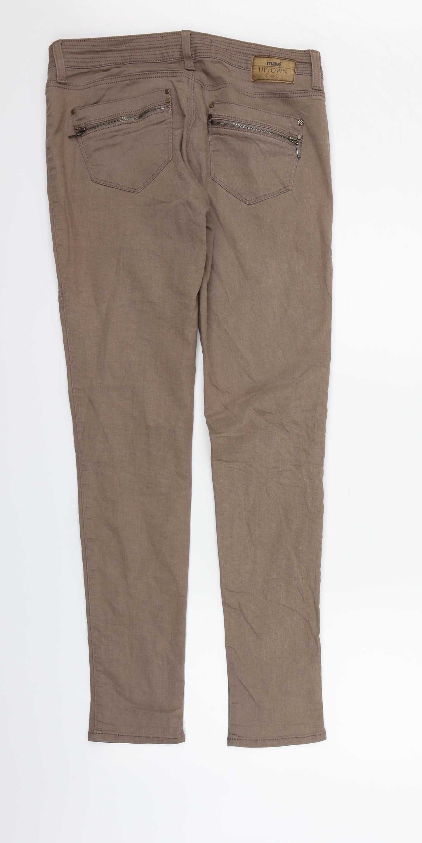 Womens UK Size  Mavi Jeans Regular Fit Straight Beige Jeans