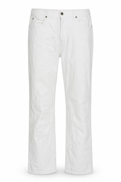 Womens UK Size L John Boner Regular Fit Straight White Jeans