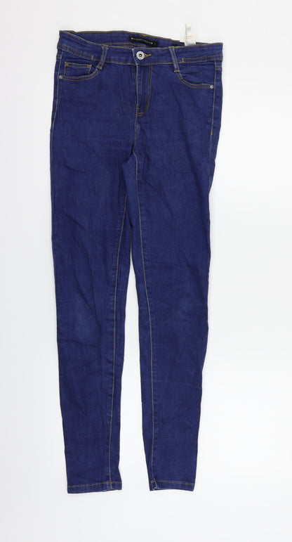 Womens UK Size 6 RESERVED Regular Fit Straight Blue Jeans