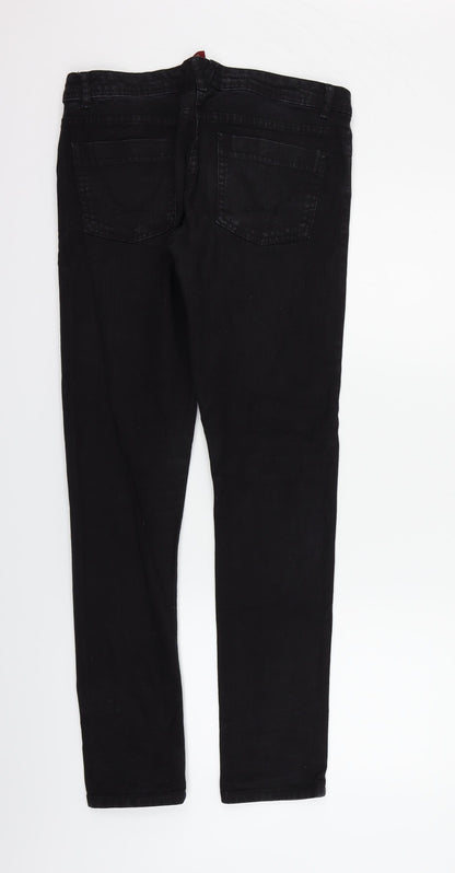 Denim & Co. Womens Black   Straight Jeans Size 10 L28 in