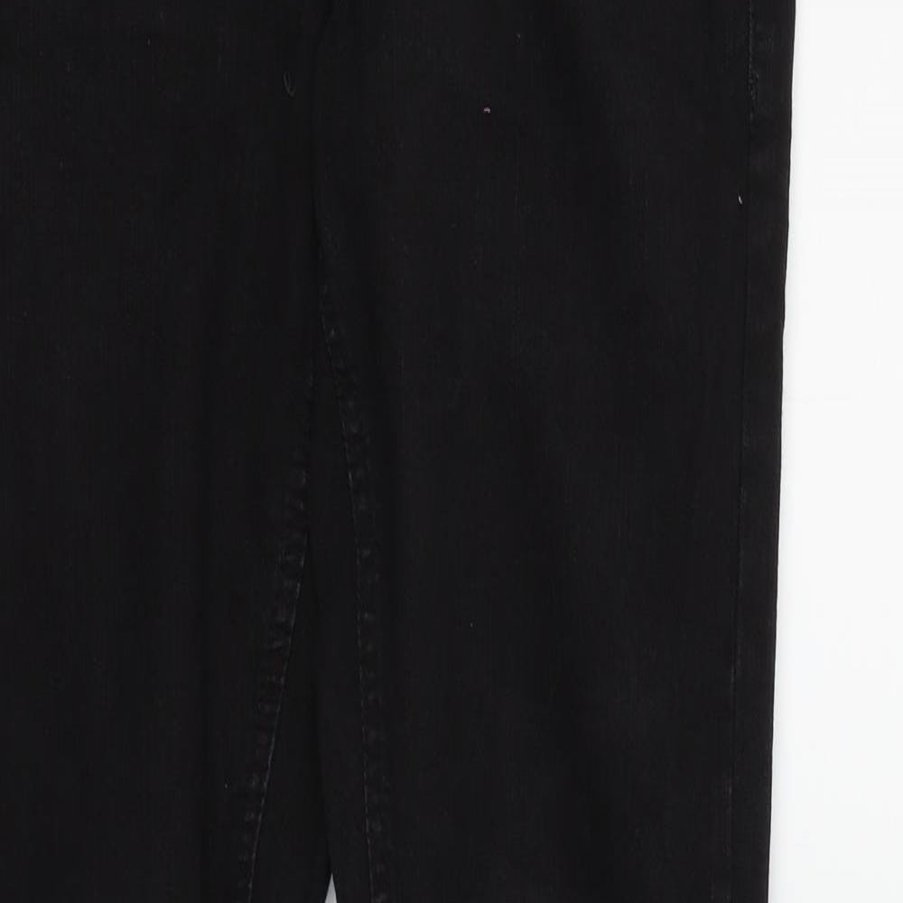 Denim & Co. Womens Black   Straight Jeans Size 10 L28 in