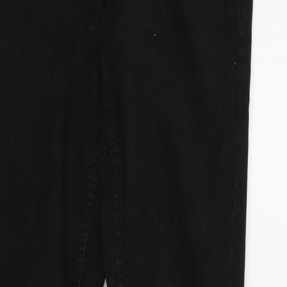 Denim & Co. Womens Black   Straight Jeans Size 10 L28 in