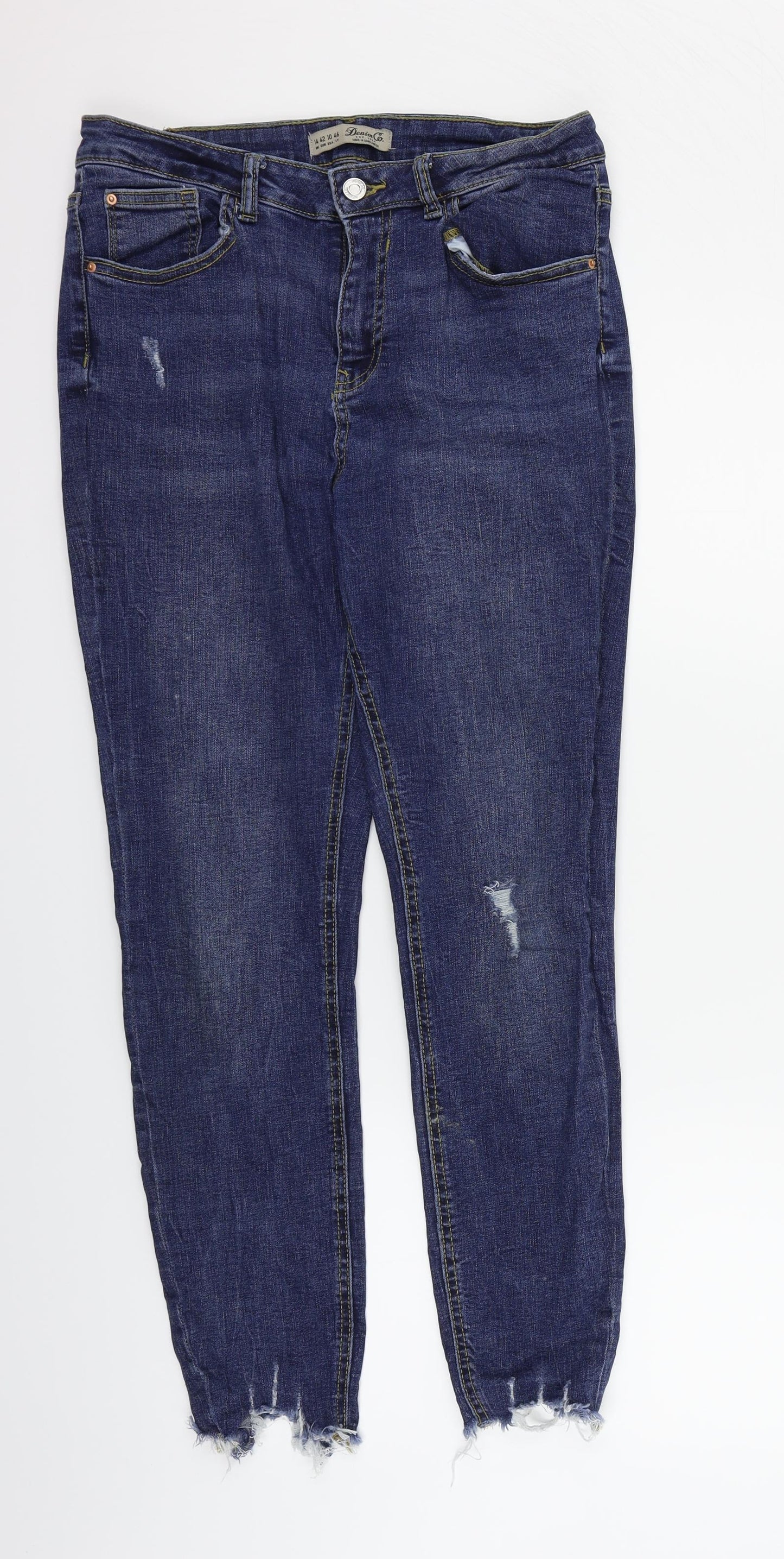 Womens UK Size 14 deniem & co Regular Fit Straight Blue Jeans
