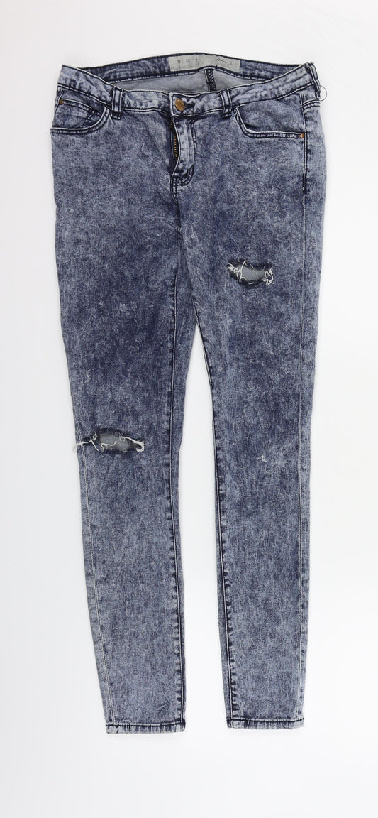 Womens UK Size 12 deniem & co Regular Fit Straight Blue Jeans