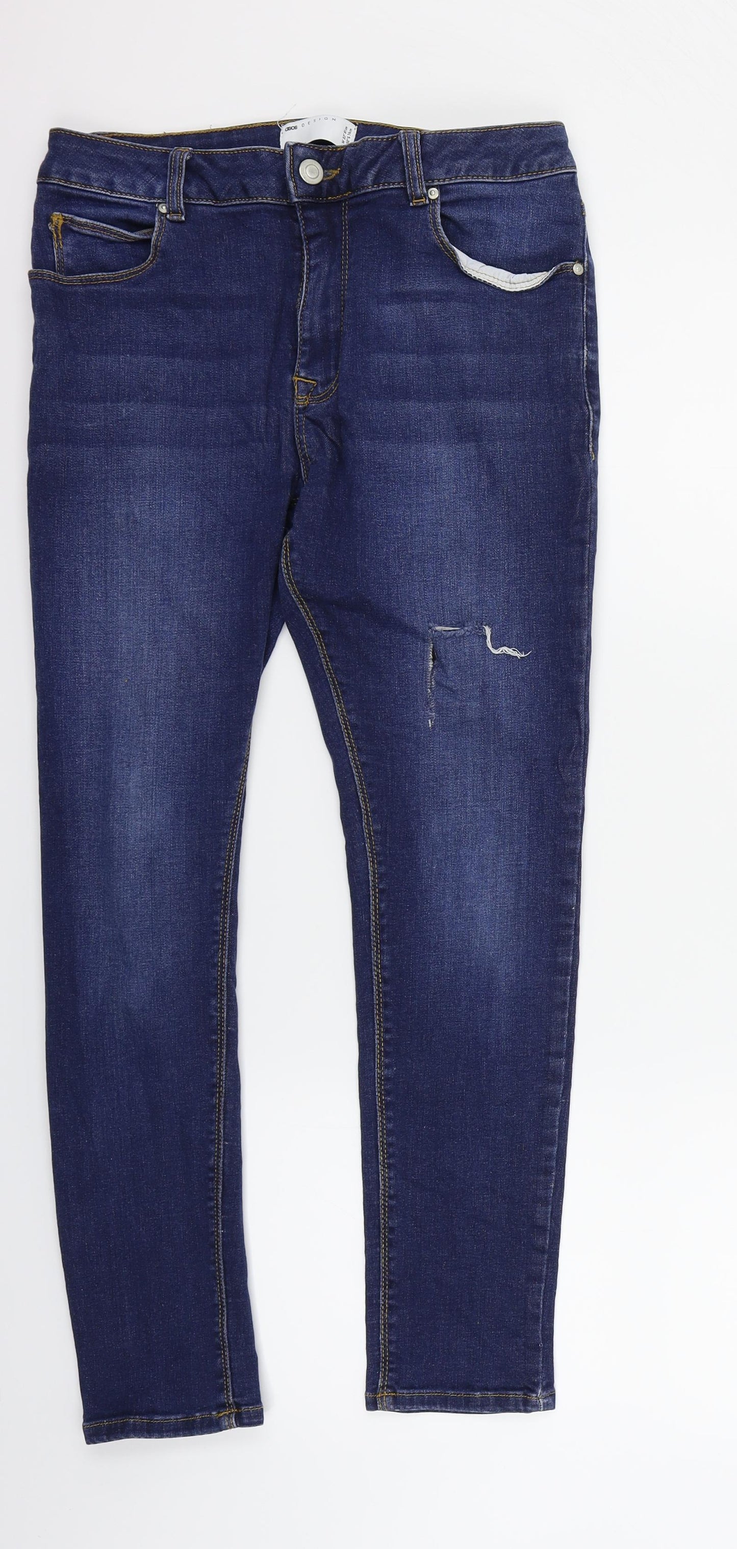 ASOS Womens Blue   Skinny Jeans Size 32 in L30 in