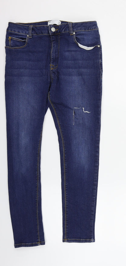 ASOS Womens Blue   Skinny Jeans Size 32 in L30 in