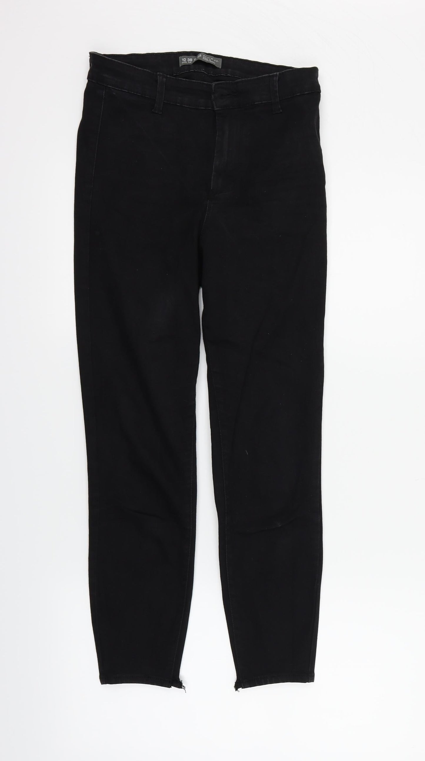 Womens UK Size 10 deniem & co Regular Fit Skinny Black Jeans