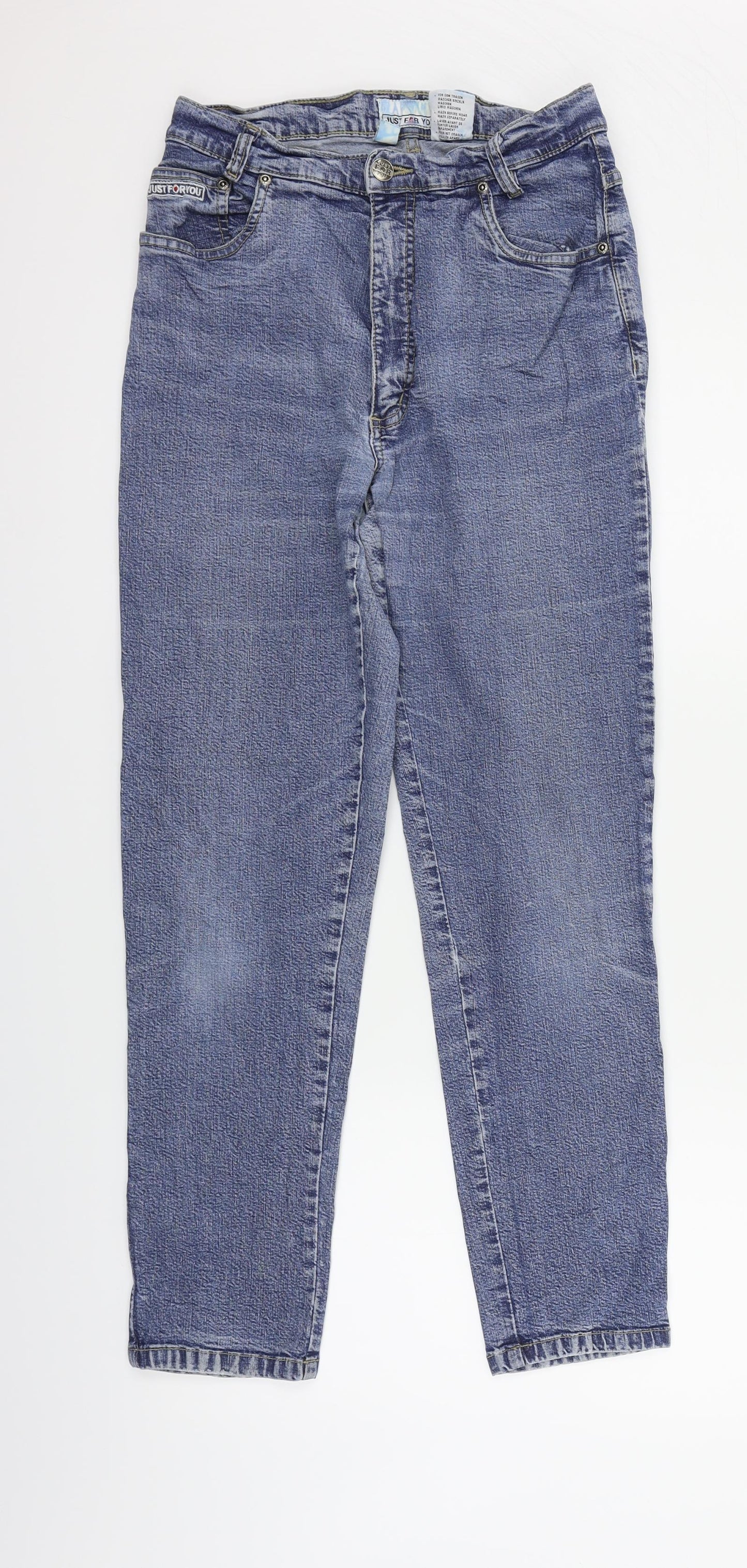 Womens UK Size 10 JUST FOR YOU Regular Fit Straight Blue Jeans
