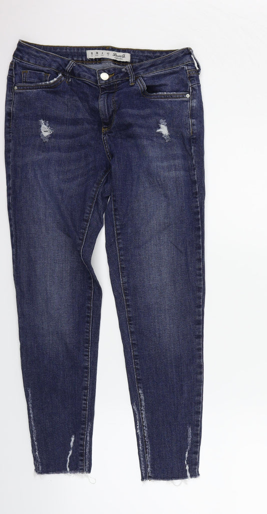 Womens UK Size 10 deniem & co Regular Fit Straight Blue Jeans